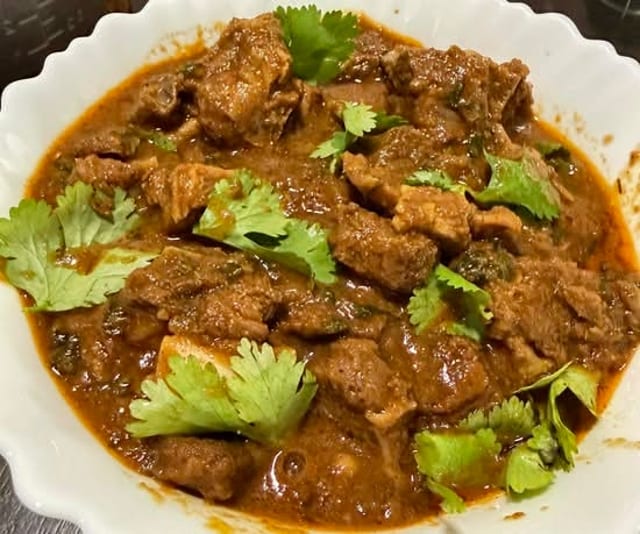 Paratha With Goat Curry.