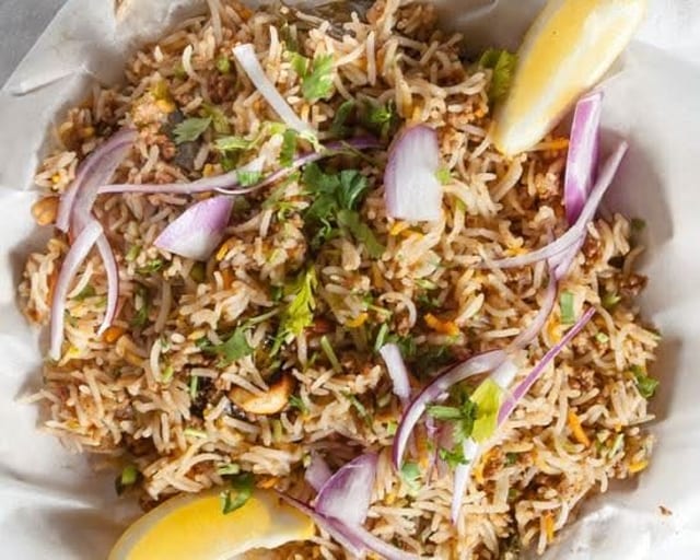 Chicken Keema Biryani.